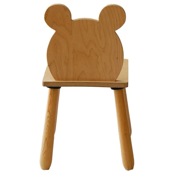 Wood & Joy Doğal Ahşap Çocuk Sandalye Ayı - Ceviz - Görsel 4