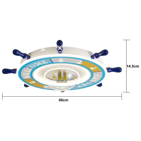 Apliqa Loui Gemi Dümeni Plafonyer Çocuk Odası LED Avize - Görsel 5