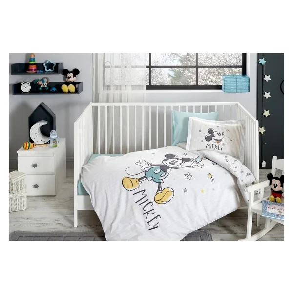 Özdilek Mickey Mouse Good Night Disney Lisanslı Bebek Nevresim Takımı 0247 - Beyaz - Görsel 8