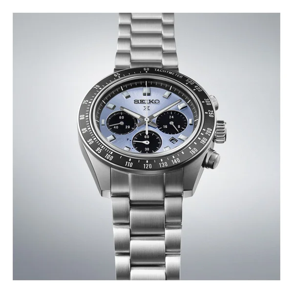 Seiko Prospex Speedtimer Ssc935 Çelik Kordon Siyah-Mavi Erkek Kol Saati - Görsel 4