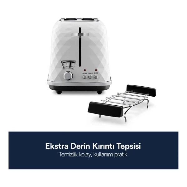 Delonghi Ctj 2103.W Brillante Beyaz Ekmek Kızartma Makinesi - Görsel 3