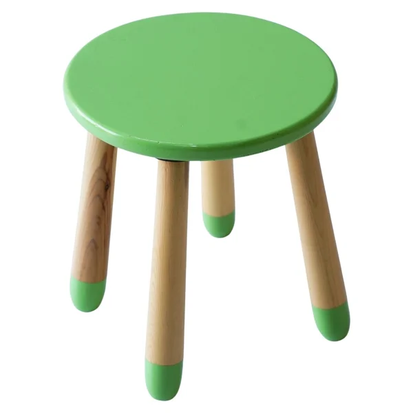 Wood & Joy Doğal Ahşap Renkli Çocuk Tabure (Lila) - Görsel 10