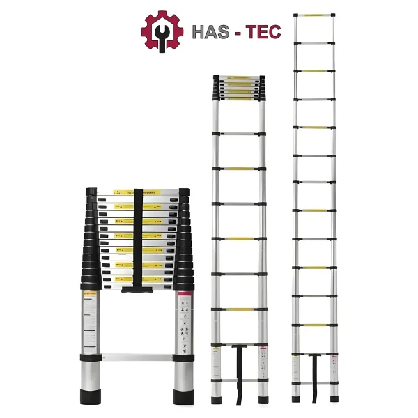 Has-Tec Teleskopik Merdiven Düz Uzayan 5 Metre 14 Basamaklı Alüminyum - Görsel 5