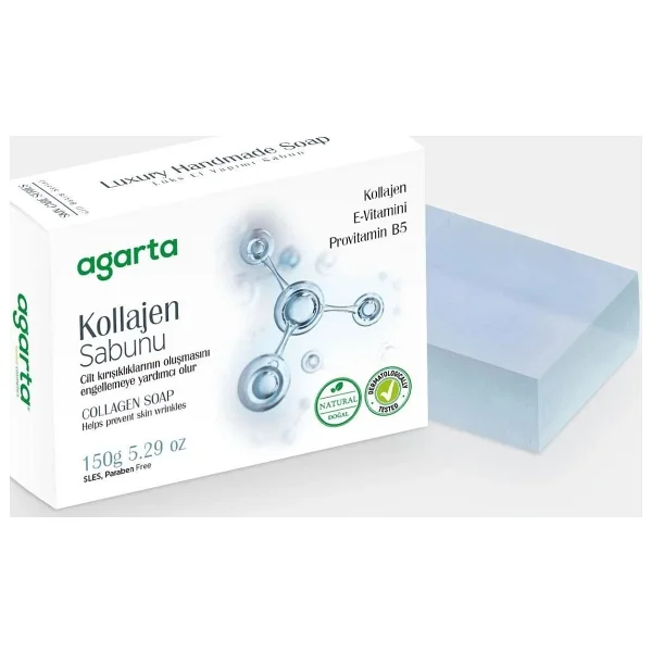 Agarta Doğal Cilt Bakım Sabunu 150 Gr Kollajen - Görsel 3