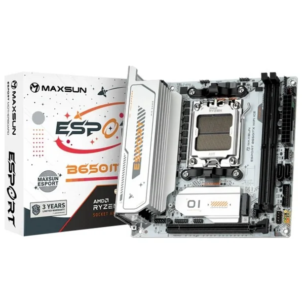 Maxsun Esport B650ıtx Wi-Fi Ice AMD Am5 DDR5 Mini-Itx Anakart - Görsel 4