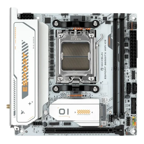 Maxsun Esport B650ıtx Wi-Fi Ice AMD Am5 DDR5 Mini-Itx Anakart - Görsel 2