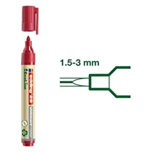 Edding 28 Ecoline Kırmızı Tahta Kalemi - Görsel 4
