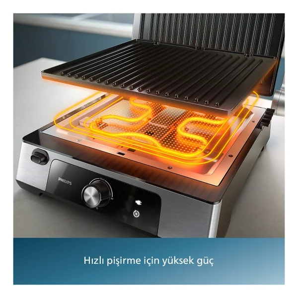 Philips 5000 Serisi Contact Grill Hd6301/90 2200 W Tost Makinesi - Görsel 5