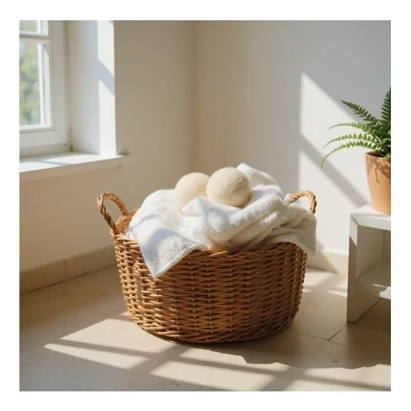 Mucit Home 3 Adet Yün Kurutma Topu Kurutma Makinesi Için Doğal Yumuşatıcı Çamaşır Kurutma Topları - Beyaz - Görsel 2