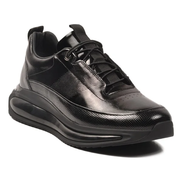 Siyah Rugan Hakiki Deri Anatomik Erkek Sneaker 152-22053 M - Görsel 8