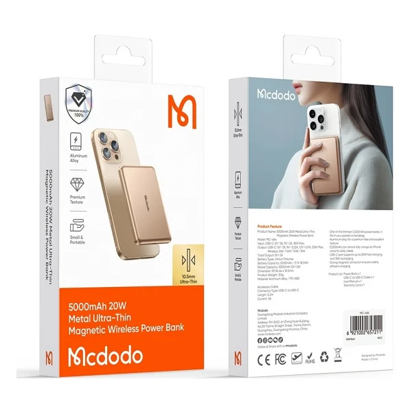 Mcdodo Mc-4642 5000 mAh Kablosuz Powerbank - Görsel 4