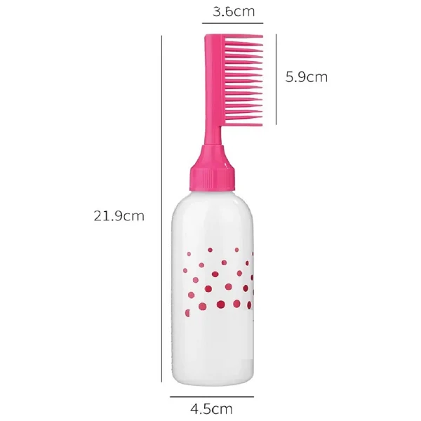 Mcm Group Yatay Model 150ml Saç Boyası Fırçası Taraklı Boş Şişe Aplikatör Boyama Şampuan Saç Yağı Bakım Tarağı - Görsel 3