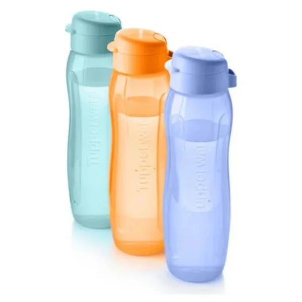 Tupperware Eko Şişe (Slim) Suluk Şişe 750 Ml 3'lü Set Matara Çevre Dostu - Standart - Çok Renkli - Görsel 2