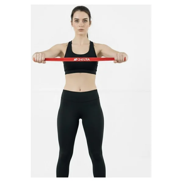 Delta Latex 3'lü Aerobik Pilates Direnç Egzersiz Bandı Squat Çalışma Lastiği - Görsel 3