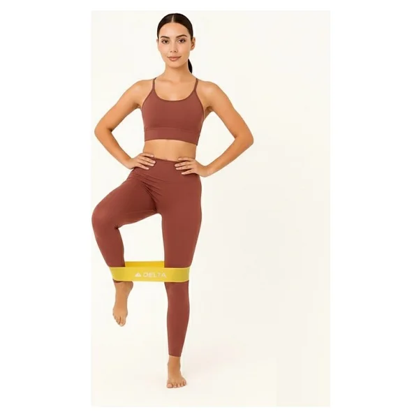 Delta Latex 3'lü Aerobik Pilates Direnç Egzersiz Bandı Squat Çalışma Lastiği - Görsel 4