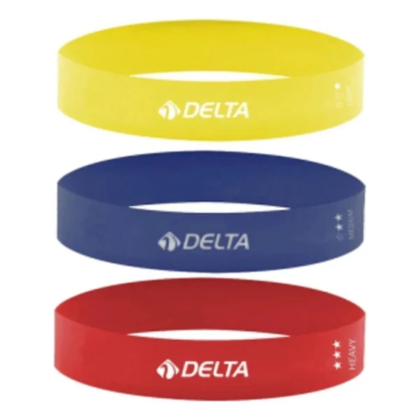 Delta Latex 3'lü Aerobik Pilates Direnç Egzersiz Bandı Squat Çalışma Lastiği - Görsel 6