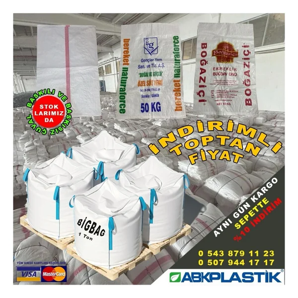 Çuval 60x90 Cm - Naylon - Saman - Moloz - Şeker - Un Çuvalı - 100 Adet - 60 X 90 Cm - Görsel 3