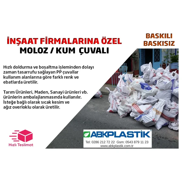 Çuval 60x90 Cm - Naylon - Saman - Moloz - Şeker - Un Çuvalı - 100 Adet - 60 X 90 Cm - Görsel 5