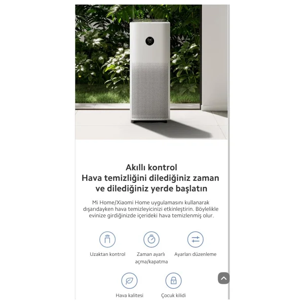 Xiaomi 60 M2 Etkili Antialerjik Pro Akıllı Hava Temizleyici( Türkiye Garantili ) + Hava Nemlendirici - Beyaz - Görsel 5
