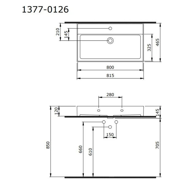 Bocchi Milano 1377-005-0126 80 Cm Parlak Siyah Tezgah Üstü Lavabo - Görsel 2