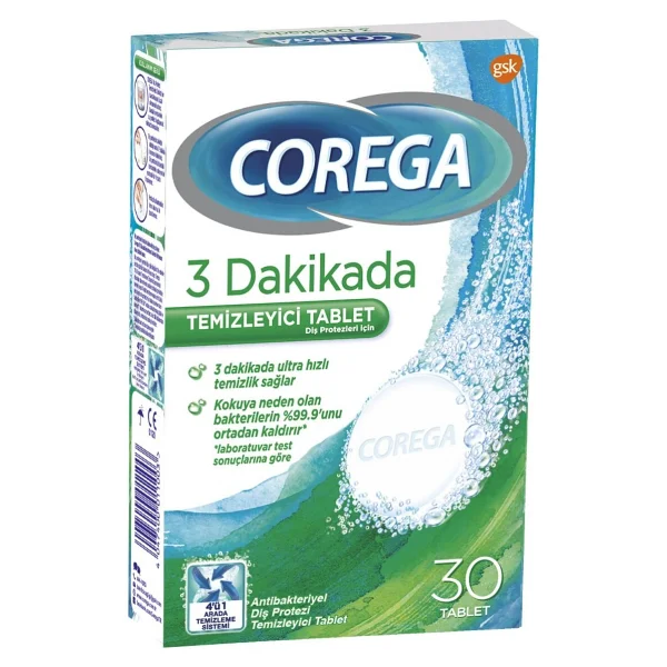 Corega Diş Protezi Temizleyici Tablet 30'lu- 3 Adet - Görsel 9