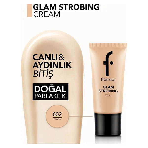 Flormar Glam Strobing Cilde Işıltı Veren 002 Peach 35 Ml Makyaj Bazı - Görsel 3