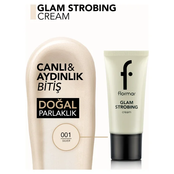 Flormar Glam Strobing Cilde Işıltı Veren 001 Silver 35 Ml Makyaj Bazı - Görsel 3