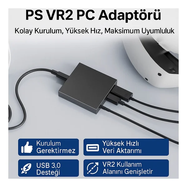 Cosmostech Ps Vr2 Uyumlu PC Adaptörü - Windows Için PS5 Sanal Gerçeklik Bağlantı Aparatı - Görsel 3