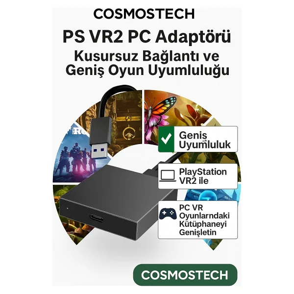 Cosmostech Ps Vr2 Uyumlu PC Adaptörü - Windows Için PS5 Sanal Gerçeklik Bağlantı Aparatı - Görsel 9