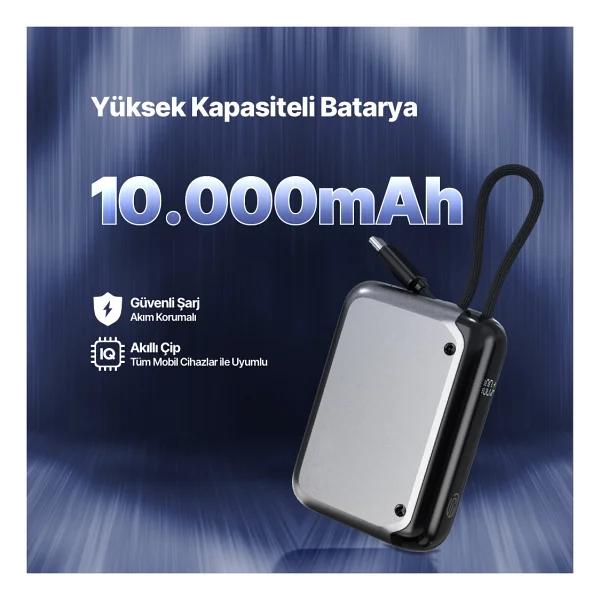 Ttec Recharger Lcd 2bb228ug 30 W 10000 mAh Hızlı Şarj Powerbank - Görsel 9