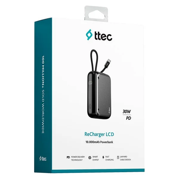 Ttec Recharger Lcd 2bb228ug 30 W 10000 mAh Hızlı Şarj Powerbank - Görsel 6