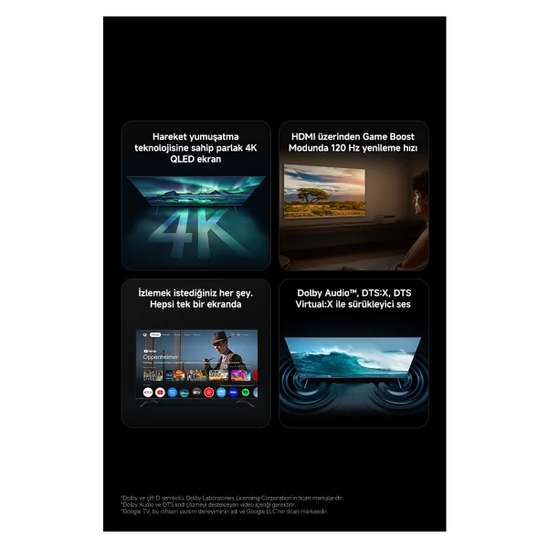 Xiaomi A Pro 4K Ultra HD 55" 140 Ekran Uydu Alıcılı Google Smart QLED TV - Görsel 3