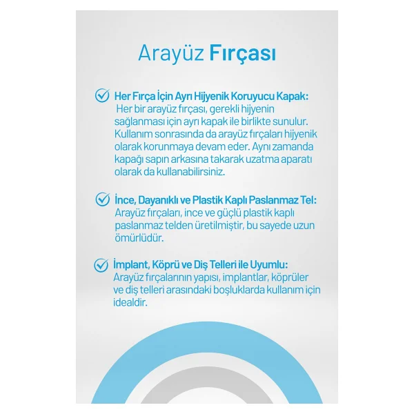 Aktident Yeşil 0.8 mm 4'lü Arayüz Fırçası - Görsel 4