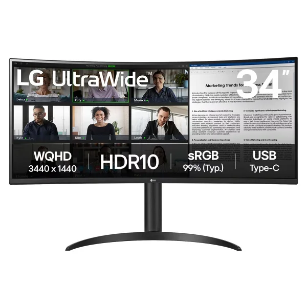 Lg Ultrawide 34wr55qk-B 34" 5 Ms Wqhd Curved 100 Hz Monitör - Görsel 9