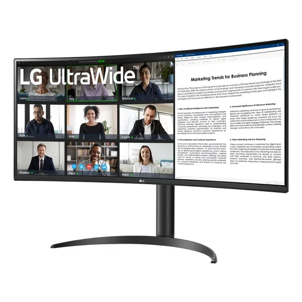 Lg Ultrawide 34wr55qk-B 34" 5 Ms Wqhd Curved 100 Hz Monitör - Görsel 3