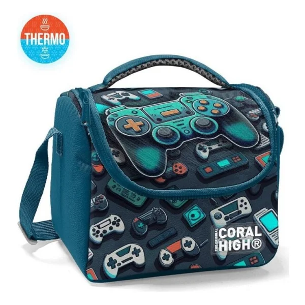 Coral High 12784 Gamer Desenli Termoslu Beslenme Çantası - Görsel 6