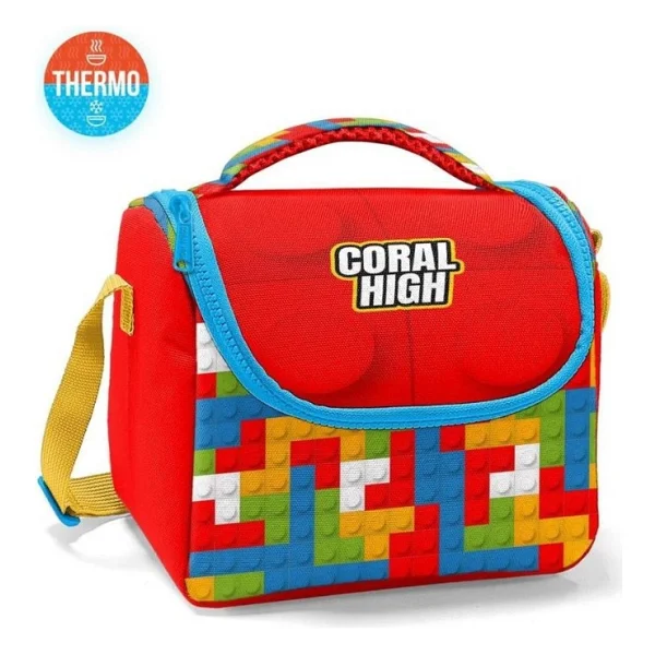 Coral High 11791 Blok Desenli Termoslu Beslenme Çantası - Görsel 6