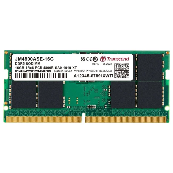 Transcend 16 GB 4800 MHz Cl40 Jm4800ase-16g DDR5 RAM - Görsel 6
