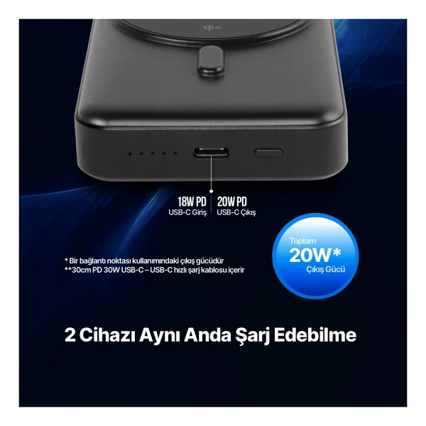 Ttec Recharger Pro M 2bb227s 10000 mAh Magsafe Powerbank - Görsel 6