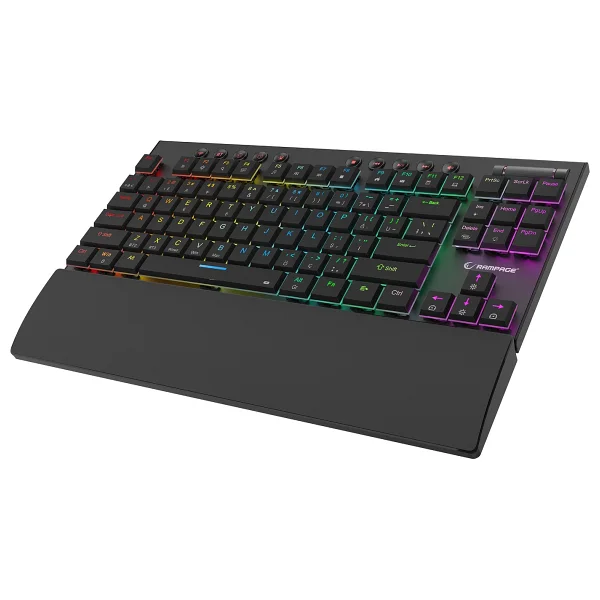 Rampage Beru Siyah RGB Tkl Red Switch Kablosuz Mekanik Oyuncu Klavyesi - Görsel 3