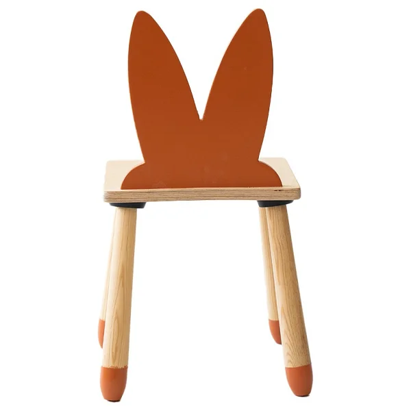 Wood & Joy Doğal Ahşap Renkli Çocuk Sandalye Tavşan - Bej - Görsel 4