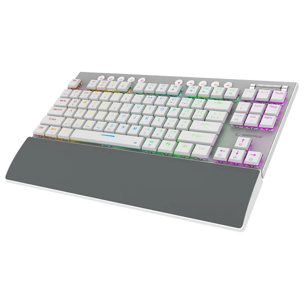 Rampage Beru Beyaz RGB Tkl Red Switch Kablosuz Mekanik Oyuncu Klavyesi - Görsel 3