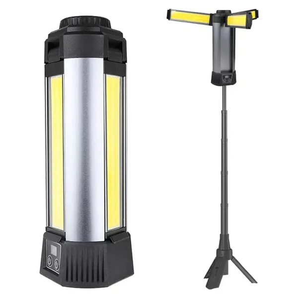 Powermaster Çalışma Lambası 35 Watt 3 Kanatlı Ayaklı Kamp Lambası Işıldak Aydınlatma Askılı - Görsel 6