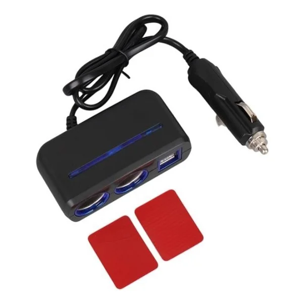 Olesson 1638 12-24v Çift USB Girişli 120w 80 Cm Kablolu 2'lı Araç Çakmak Çoklayıcı - Görsel 5