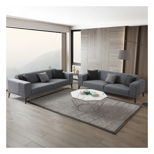 Edsy Home Regnar 3+3 Koltuk Takımı Gri - Görsel 7