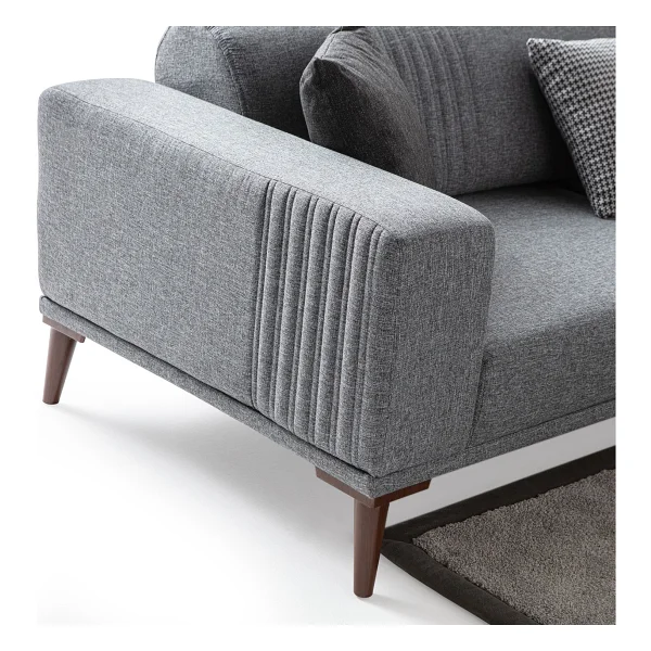 Edsy Home Regnar 3+3 Koltuk Takımı Gri - Görsel 4