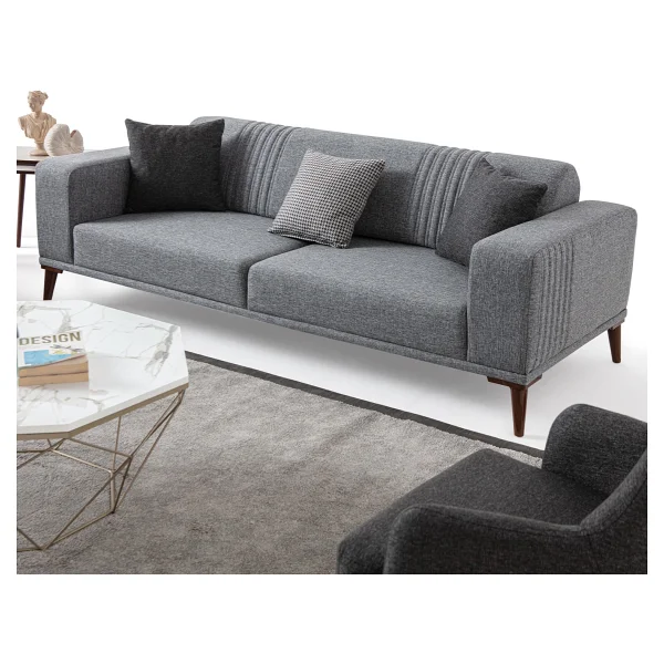 Edsy Home Regnar 3+3 Koltuk Takımı Gri - Görsel 5