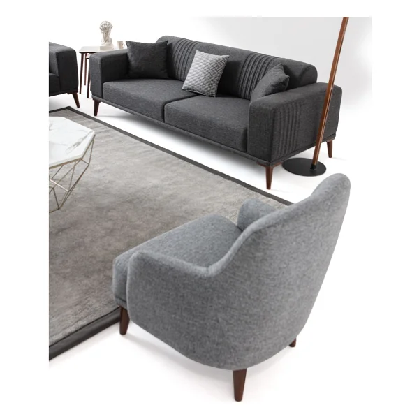 Edsy Home Regnar 3+1 Koltuk Takımı Antrasit - Görsel 2