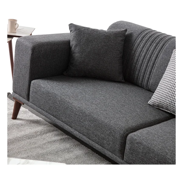Edsy Home Regnar 3+1 Koltuk Takımı Antrasit - Görsel 3
