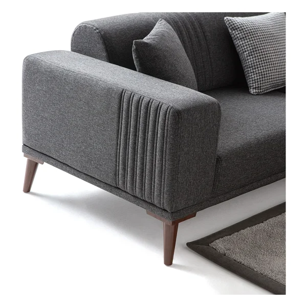 Edsy Home Regnar 3+1 Koltuk Takımı Antrasit - Görsel 5